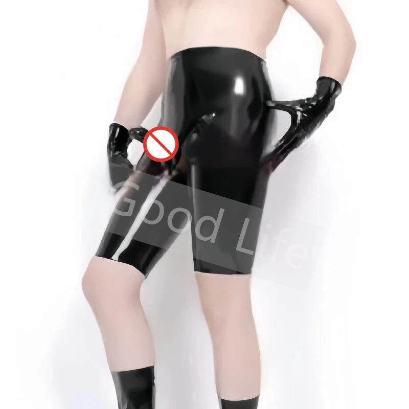 Boxer Shorts Modal - 수제 남성용 블랙 섹시 라텍스 드로즈